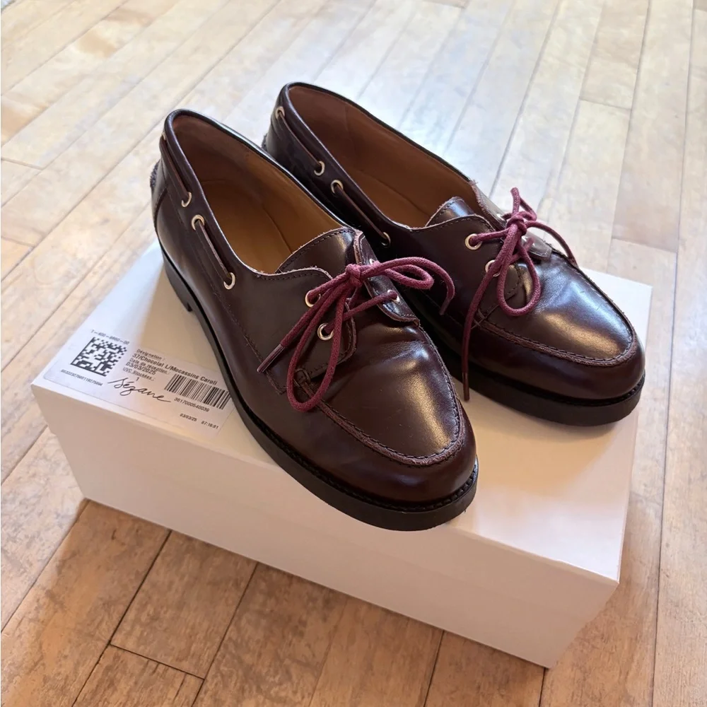 Sezane Caroline Leather Mocassin Loafers